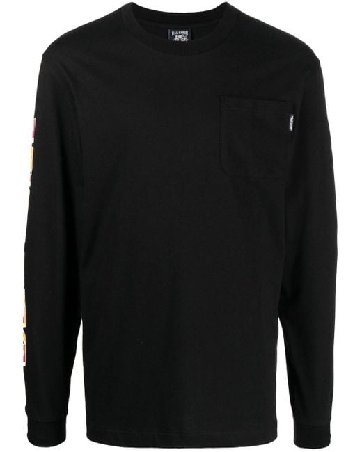 BBCICECREAM Black Logo-sleeve T-shirt for men