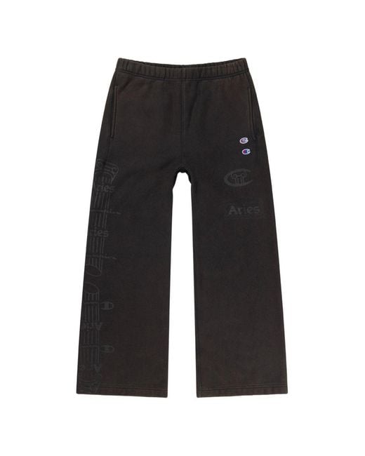 Champion Black Logo-Print Trousers for men