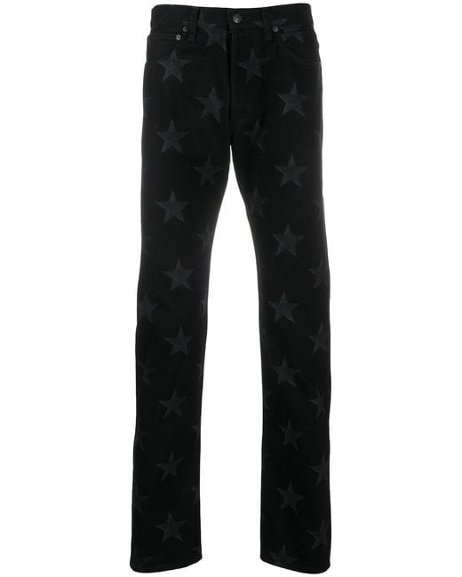 TAKAHIROMIYASHITA The Soloist Black Star Printed Cotton Trousers for men