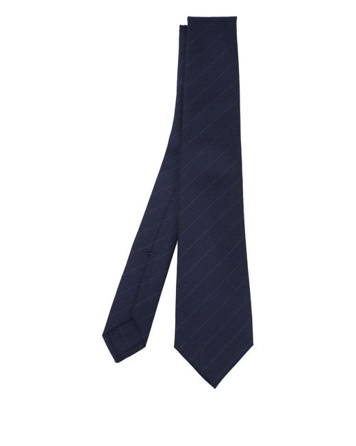 Kiton Blue Striped Tie for men
