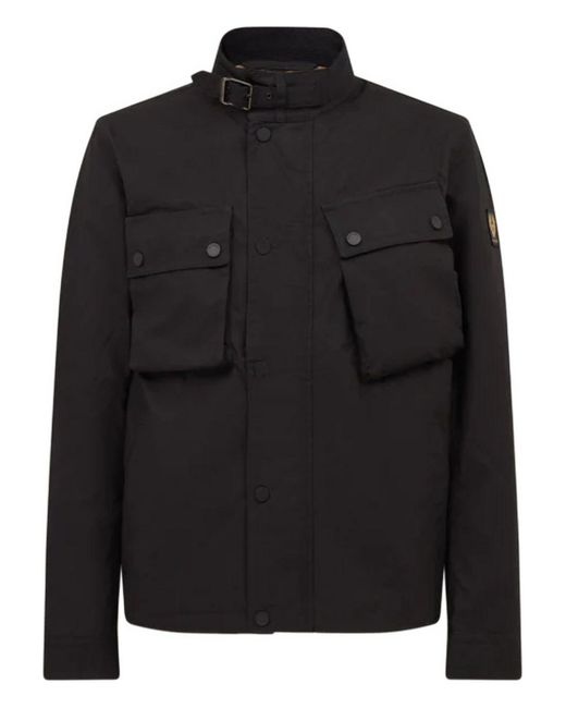 Belstaff Black Button-Fastening Flap-Pocket Jacket for men