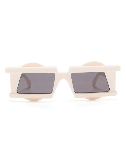 Kuboraum White X20 Geometric-frame Sunglasses for men