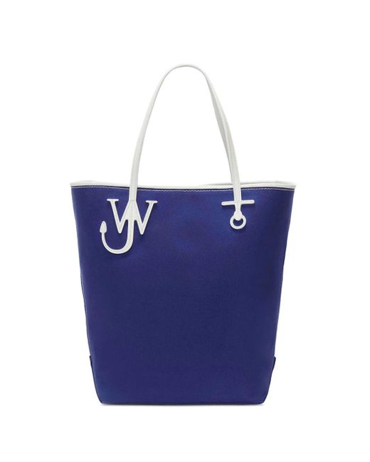 J.W. Anderson Blue Tall Anchor Canvas Tote Bag for men