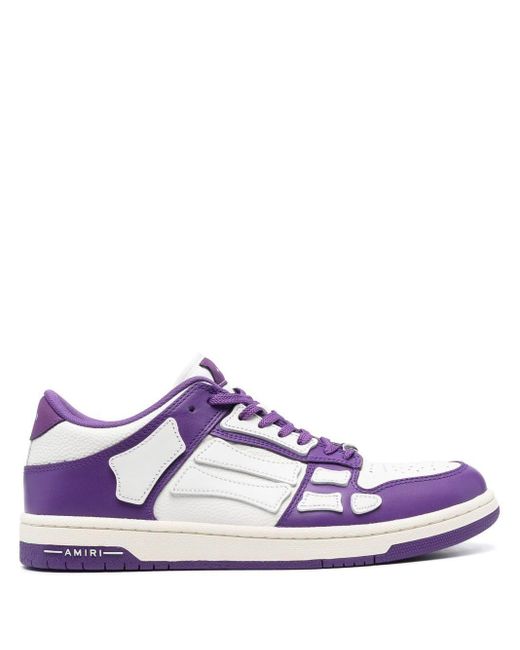 Amiri Purple Skel Low-Top Sneakers for men