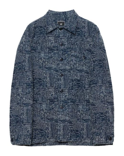 Maharishi Blue Buttoned Cotton Shirt for men