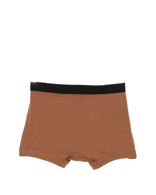Tom Ford Brown Logo-Patched Boxer Briefs for men