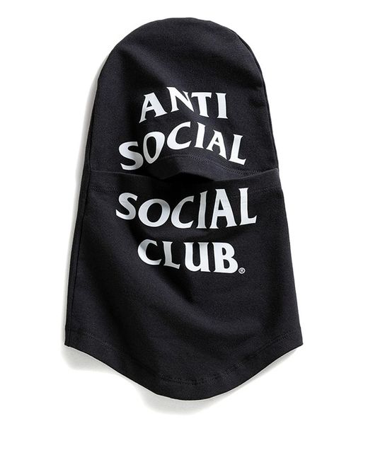 ANTI SOCIAL SOCIAL CLUB Black Logo-Print Balaclava for men