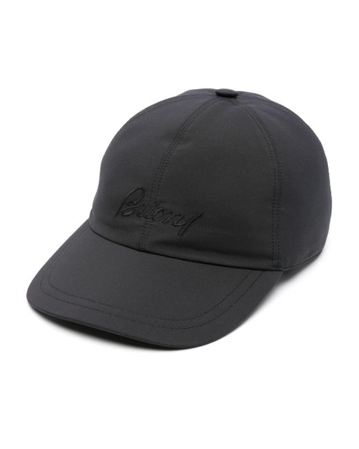Brioni Gray Logo-Embroidered Baseball Cap for men