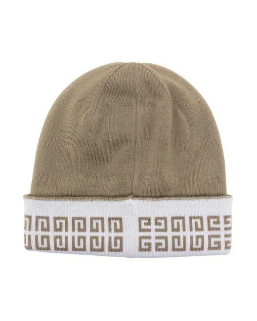 Givenchy Natural 4g-print Wool Beanie for men