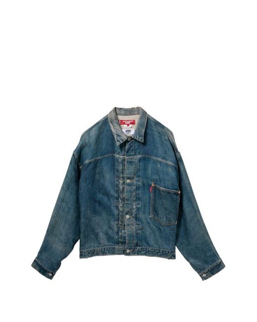 Junya Watanabe Blue X Levi's Fake Print Denim Jacket for men