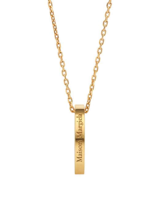 Maison Margiela Metallic Logo Ring Necklace for men