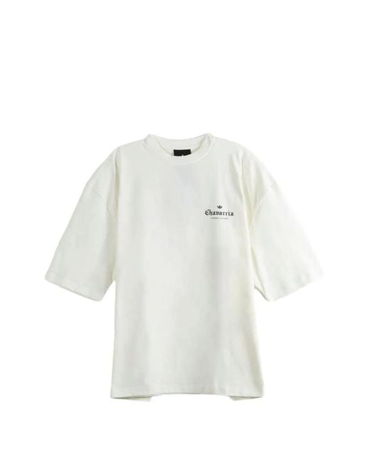 Adidas White X Willy Chavarria Graphic-Print T-Shirt for men