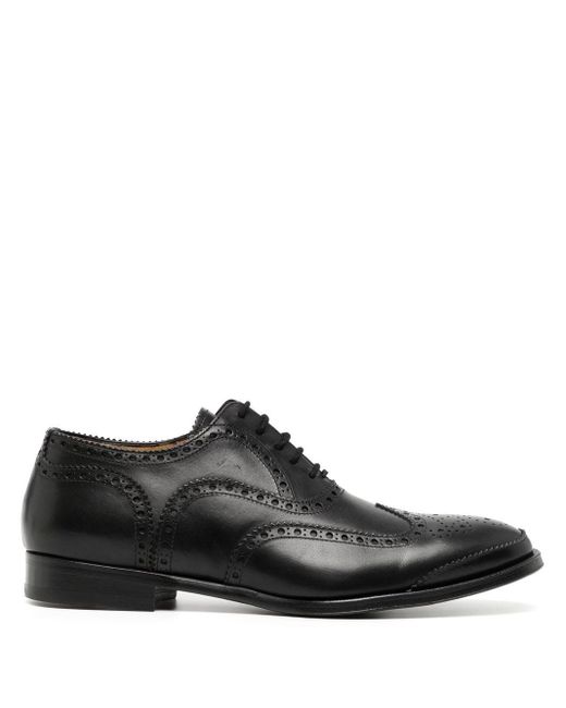 Alexander McQueen Black Lace-up Leather Brogues for men