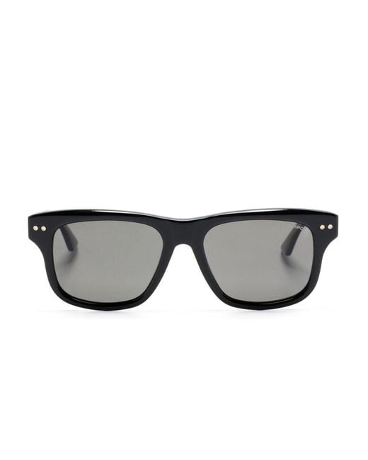 Montblanc Gray Logo-Engraved Square-Frame Sunglasses for men
