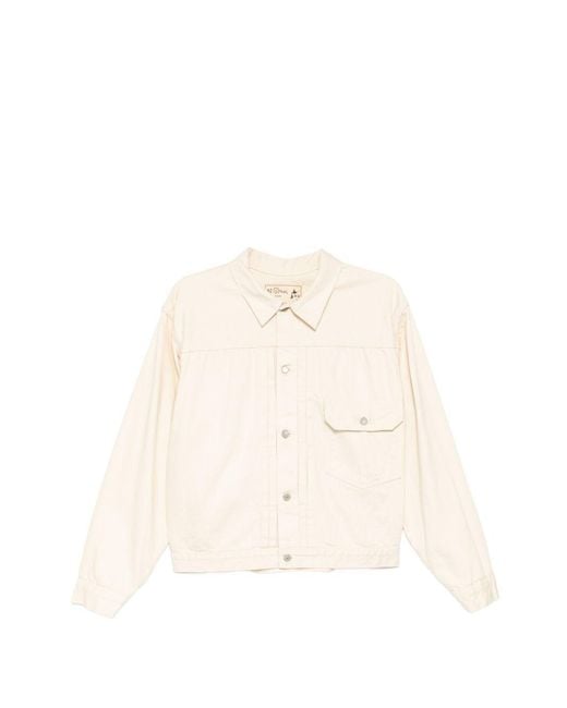 Orslow Natural Pleated-Detail Denim Jacket for men