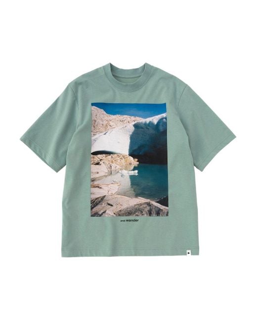 And Wander Blue Graphic Stamp T-Shirt for men