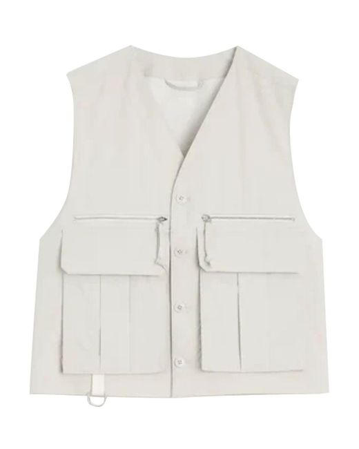 Lemaire White Cotton Gilet for men