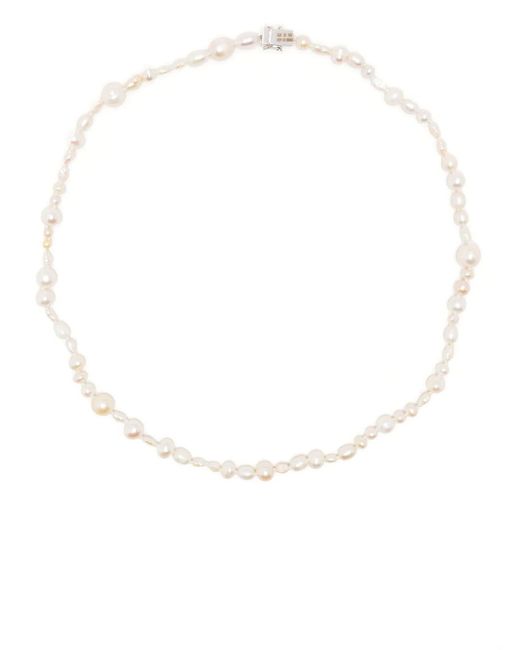 Bleue Burnham White Antique Pearl Necklace for men