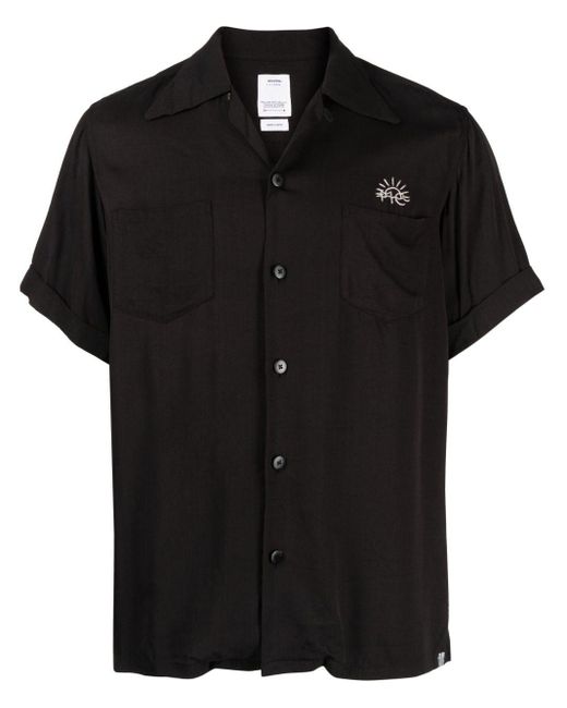 Visvim Black Logo-print Short-sleeve Shirt for men