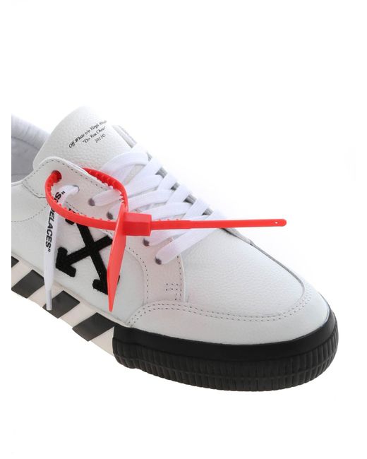 Off-White c/o Virgil Abloh Arrow Low Vulcanized Sneakers In White - Lyst