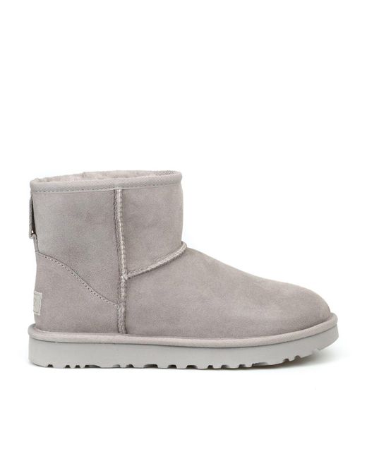 UGG Fur Classic Mini Ii Seal Ankle Boots in Grey (Gray) - Lyst