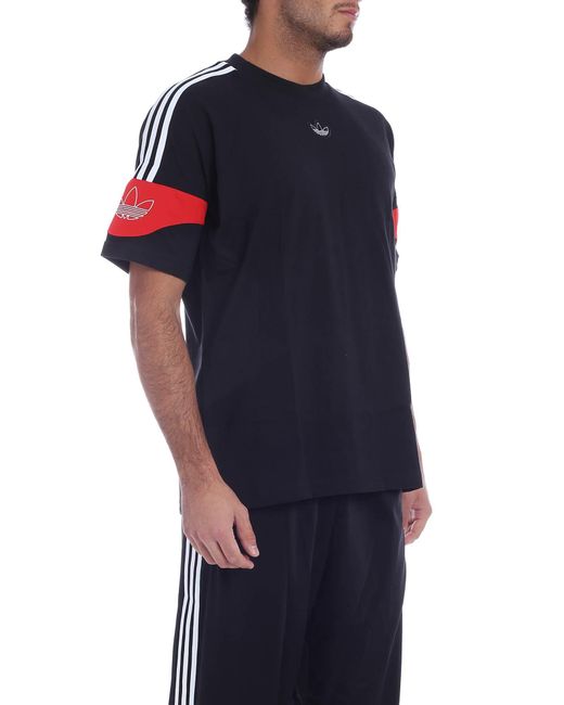 adidas Cotton Originals Ts Trf T shirt In Black for Men Lyst ADIDAS ORIGINALS Ts Trf Hooded Sweatshirt for Men Black