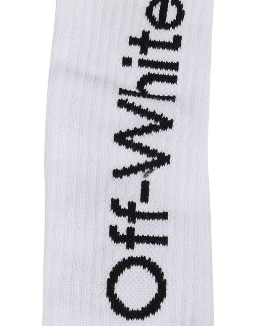 Off-White c/o Virgil Abloh Diagonal Socks in White for Men - Lyst