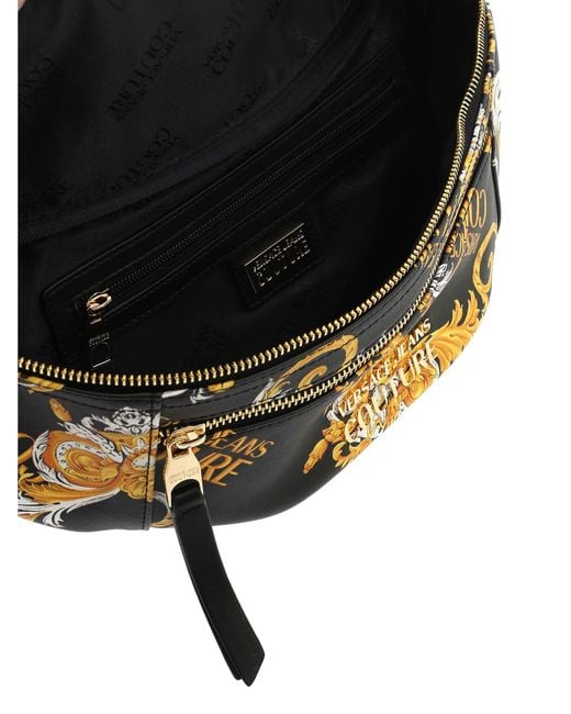Versace Jeans Couture Logo Baroque Couture I Print Black Belt Bag for ...