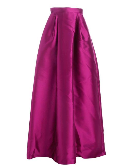 Alberta Ferretti Limited Edition Taffeta Skirt in Fuchsia (Pink) - Lyst