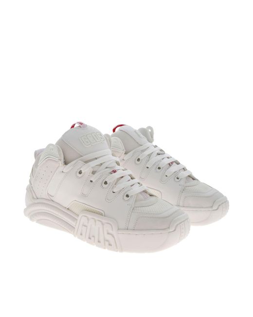 mens white fabric trainers