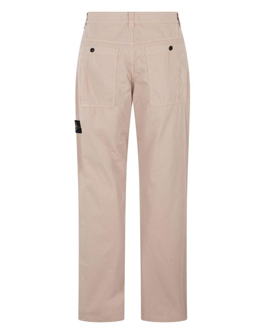 Stone Island Natural Cargo Pants for men