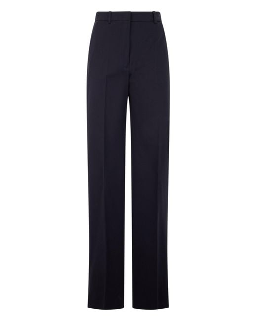 Max Mara Blue High-Waisted Pants