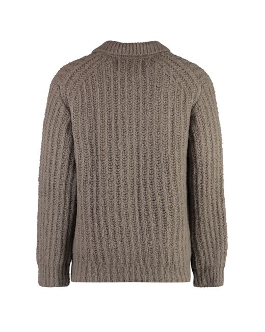 Gant Brown Wool-blend Crew-neck Sweater for men