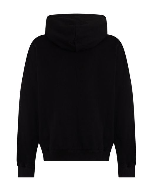 Dolce & Gabbana Blue Hooded Sweatshirt With Zipper for men