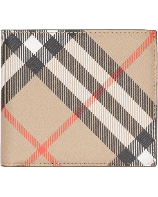 Burberry Natural Check Print Wallet for men