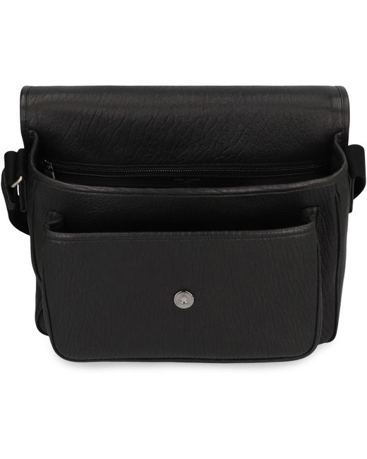 Messenger NIKI in pelle martellata di Saint Laurent in Gray da Uomo