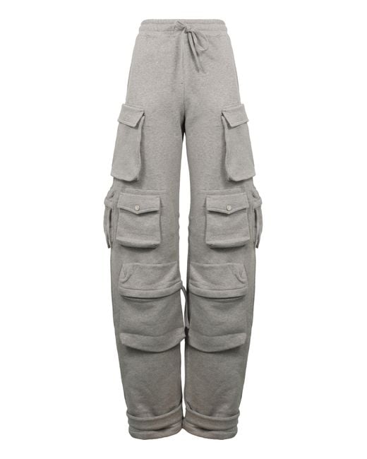 The Attico Gray Cargo Fern Pants