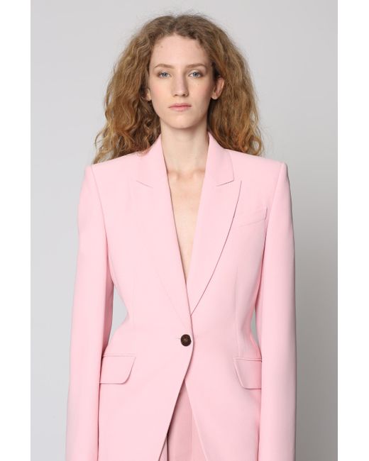 Alexander McQueen Pink Single-breasted One Button Jacket