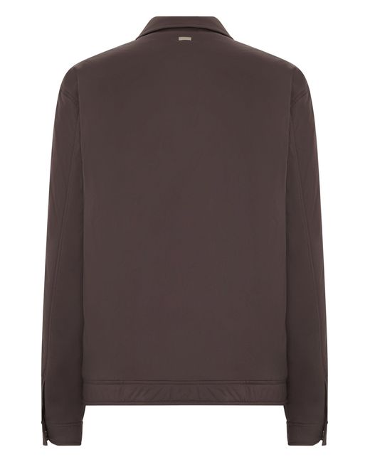 Herno Brown Technical Jacket With Buttons for men