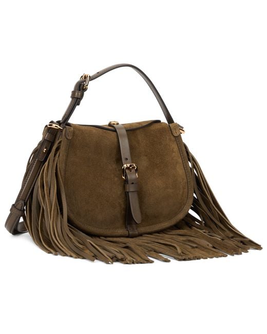 Etro Brown Fringe Shoulder Bag
