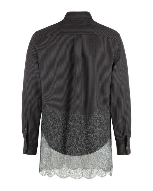 Fendi Gray Wool Shirt for men