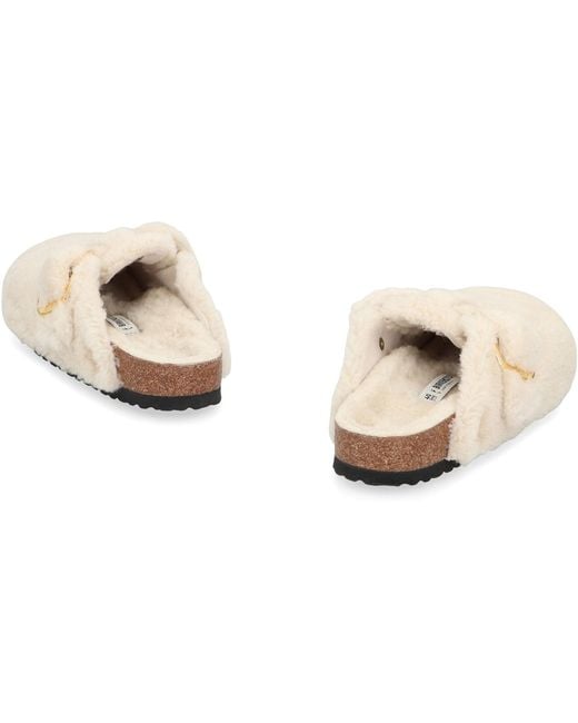 Birkenstock Pink Mule Boston Big Buckle Shirring