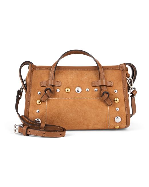 Gianni Chiarini Brown Marcella Joy Leather Bag With Studs