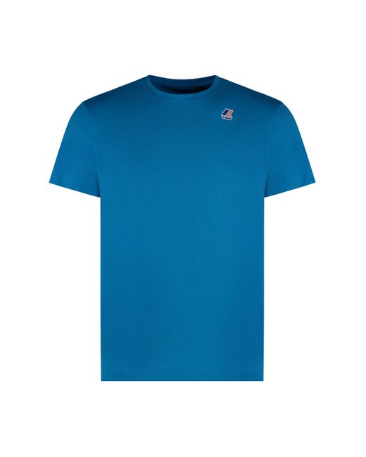 T-shirt girocollo Edouard in cotone di K-Way in Blue