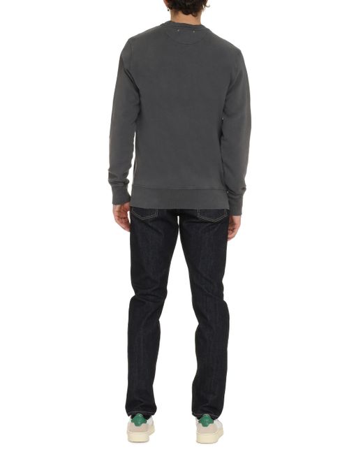 Felpa girocollo in cotone di Golden Goose Deluxe Brand in Gray da Uomo