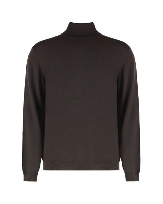 Slowear Black Sweater With Turtleneck for men