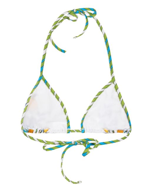 LaDoubleJ Multicolor Triangle Bikini Top