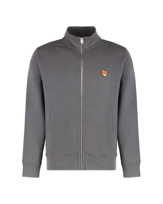 Maison Kitsuné Gray Full-Zip Sweatshirt for men