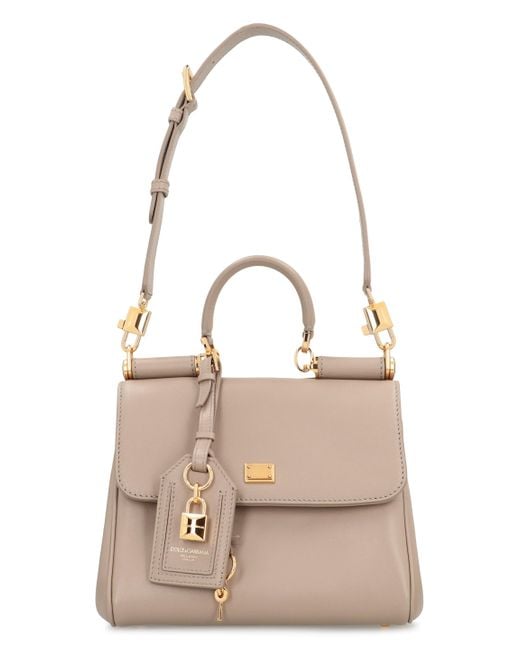 Borsa a mano My Sicily in pelle di Dolce & Gabbana in Natural