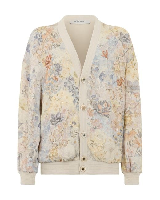 Golden Goose Deluxe Brand Natural Cardigan With Sequins